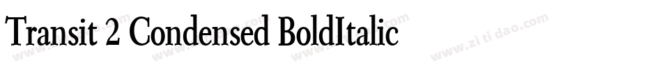 Transit 2 Condensed BoldItalic字体转换